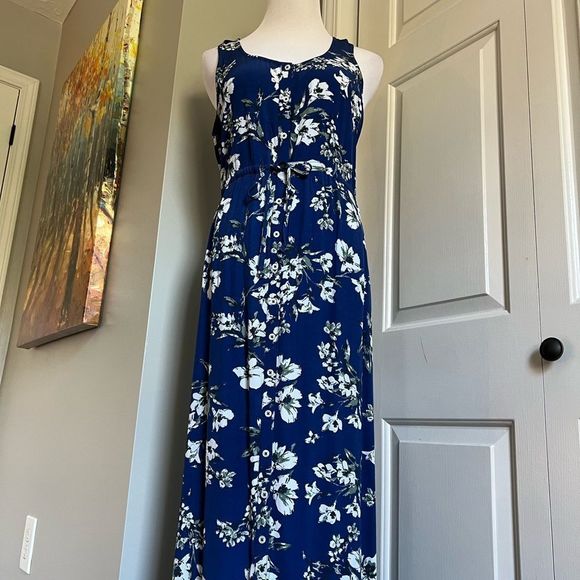 Lucky Brand Sleeveless Tie Waist Maxi Dress - Picture 14 of 16